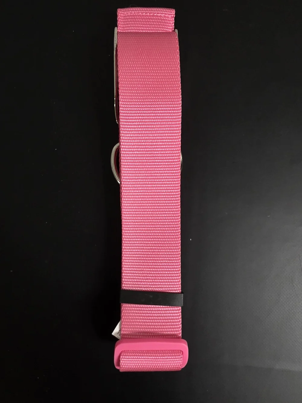 NWT PetWear Hot Pink Nylon Dog Collar Metal Buckle Large